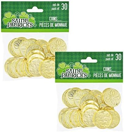 2 Plastična Dan St. Patricka Shamrock Coins, 30-CT. Paketi
