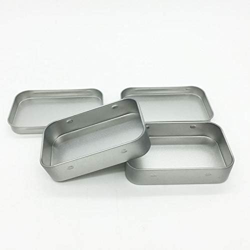 Anncus 95x60x21mm srebrna limena pravokutna kutija / obična metalna kutija / mala limenka kutija / kosilica