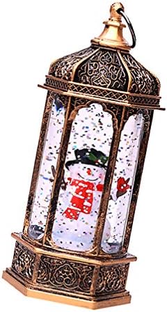 Amosfun LED noćne žarulje Božićne snježne globus LED svijetlo svijetli Vintage Božićni stol Centraieces