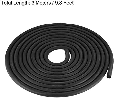 Uxcell pjenasta gumena brtva vremenske trake od 6 mm promjera 3 metra dugačka crna