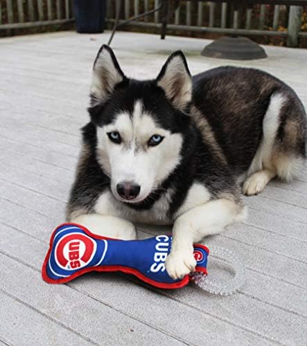 Kućni ljubimci Prvi MLB Chicago Cubs Najbolji gumeni četkišni četkica za zube Sportska prstena za pse, plava,