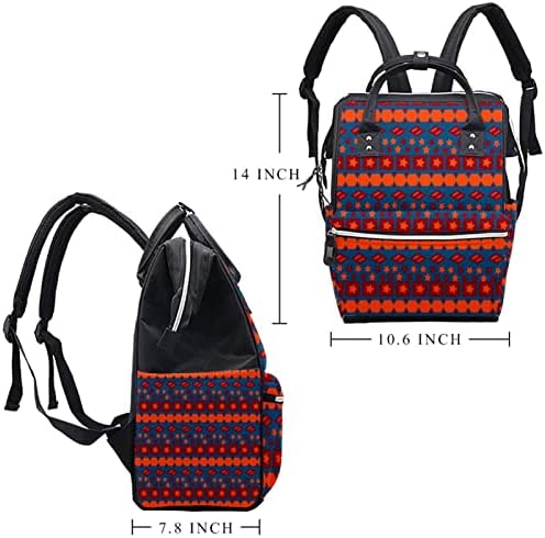 Guerotkr Travel Backpack, Bag za pelene, Backpack Pelenerine, Orangr Plavi geometrijski boho