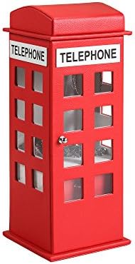 Ore International HBB1817 Britanska telefonska kutija za nakit od kabine, crvena, 11.5