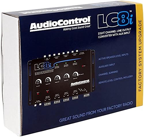 AudioControl LC8i crni pretvarač od osam kanala sa pomoćnim unosom