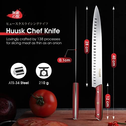 Huusk kuharski nož sa oštrim rubovima Božićni pokloni paket sa vanjskim nožem za kuhanje za kuhinjski roštilj