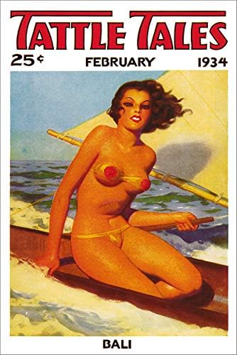 Tattle Tales Februar 1934 Vintage Classic Pinup Girl Retro Cover Art Poster - 11x17