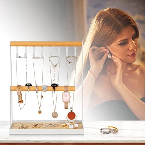Yiketary držač stalka za nakit, 3-slojni stalak za organizatore nakita, viseći stalak za nakit, držač ogrlice