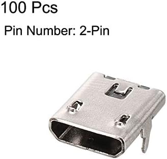 uxcell 20kom Micro USB ženska utičnica konektor 2-pinski Dip 90 stepeni zamjenski Adapter