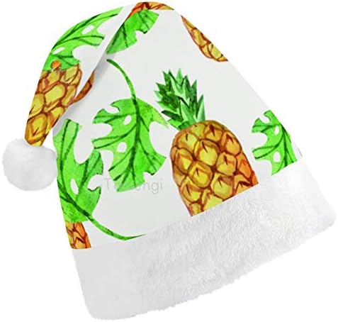 Božić Santa šešir, ananas ostavlja Božić Holiday šešir za odrasle, Unisex Comfort Božić kape za Novu godinu