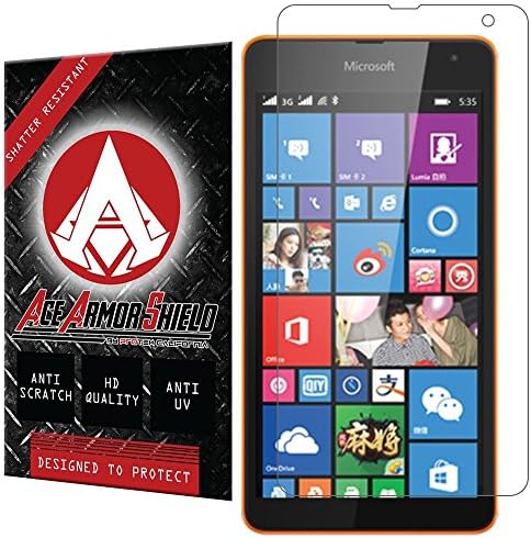 Ace oklopni štit otporan na lomljenje ekrana za Microsoft Lumia 535 / Vojna klasa / Visoka definicija / maksimalna pokrivenost ekrana / vrhunska osjetljivost na dodir / suha ili mokra jednostavna instalacija sa besplatnom doživotnom garancijom zamjene