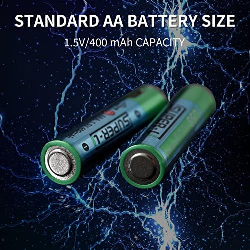 Ousmile USB punjive litijum AAA baterije, 1,5v / 400 mAh veliki kapacitet, baterija 4 paket, dug životni