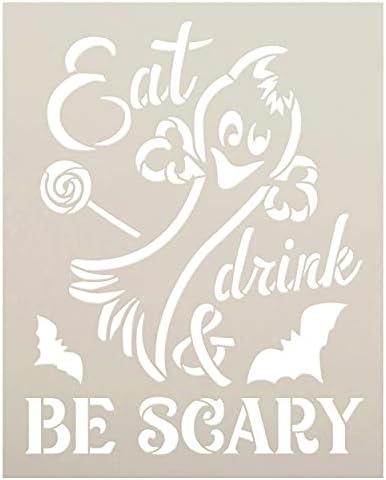 Jedite piće i budite zastrašujuća šablona od strane Studior12 | DIY jesen Halloween Ghost Domaći dekor |