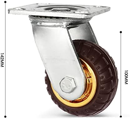 TJLSS teška gumena signala 4 inčna kolica otporna na habanje visoki nosivi nosač tihi kotač u dvostrukom