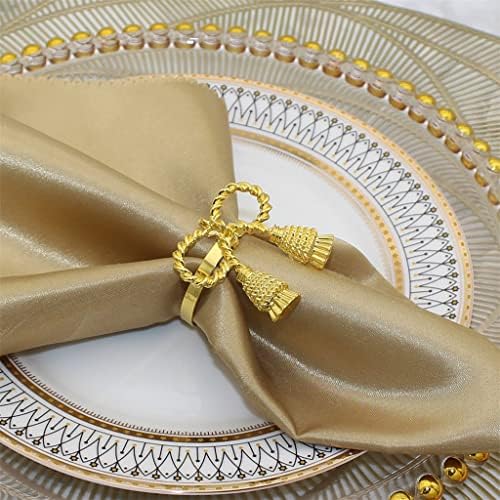 MJWDP 12 / kom zlatni prstenovi za salvete metalni držači za salvete za božićne svadbene dekoracije stola