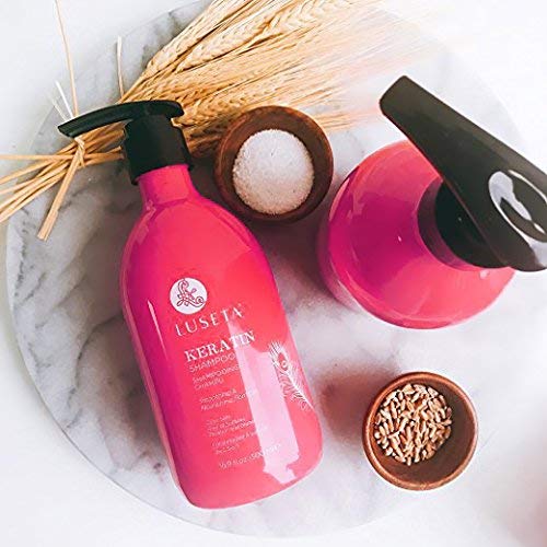 Luseta Keratin šampon i set i šampon za suhu oštećenu kosu, keratin tretman za kosu za izglađivanje i hranjivo