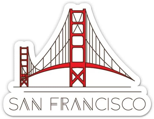 San Francisco Golden Gate Bridge California - 5 Vinilna naljepnica - za automatsko prijenos računala I-Pad