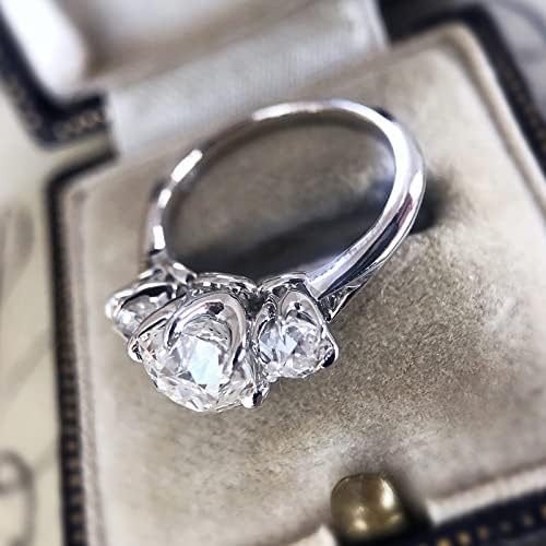 2023 Novi zaručeni Cirkon prsten Nakit svijetli prsten Nakit kamen moda za žene srebrni prstenovi kćer prsten moli se nad njim