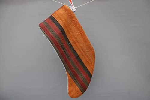 Sarikaya jastuk prugasta tkana čarapa, božićni dekor, poklon čarapa, Xmas čarapa, aranžmana za personaliziranje,