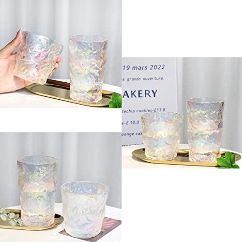 GIVSSES sublimacijske čaše vodene naočale Šolice za kavu Rainbow Ripple Glassware idealan za pivo sode vodeni sok koktela i ledeni čaj rođendan poklon Tumbler 10 oz