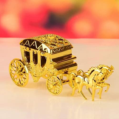 Harpyyami Goodie Boxes Mini Romantic Royal Carriage Figurine 2pcs Prilična konja Poklopac bombonskih kutija