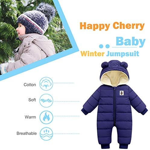 Happy Cherry Baby Snowsuit Zimski Kaput Topla Jakna Sa Kapuljačom