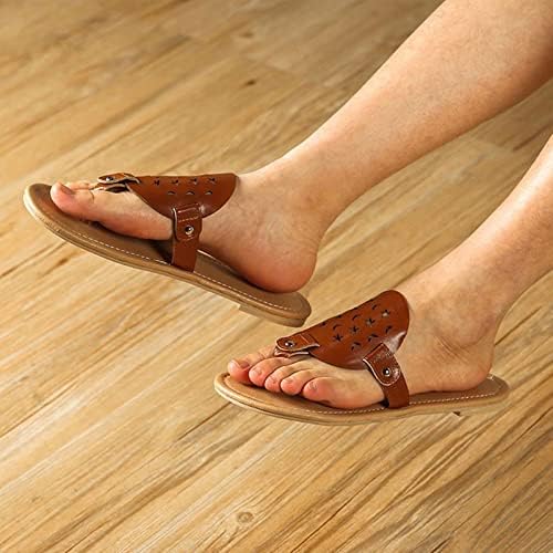 Flip Flops za žene, ženske ljetne modne bejzbol sandale ravne papuče otvorene cipele u ugodnoj cipela na