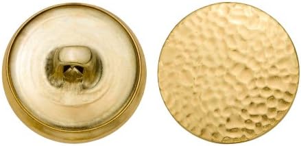 C& C Metalni proizvodi 5291 Hammered Metal dugme, veličina 30 Ligne, zlato, 36-Pack