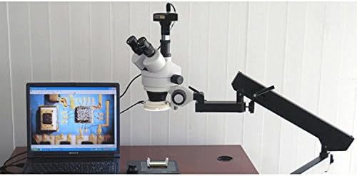 Amscope SM-7ty-FRL profesionalni Trinokularni Stereo Zoom mikroskop, okular WH10x, uvećanje 7X-90X, zum