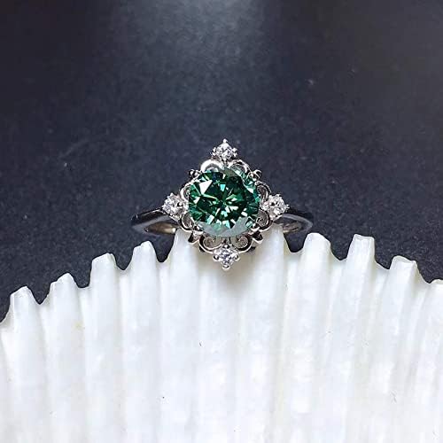2023 zeleni cirkonijum prsten jednostavan ženski dijamantski prsten za vjenčanje izdubljeni dizajnerski prsten
