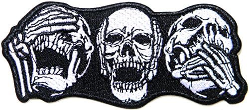 No Speak Hear See Skeleton lobanje ruku prst Biker Rider hipi Punk Rock Heavy Metal Jacket T-Shirt Vest