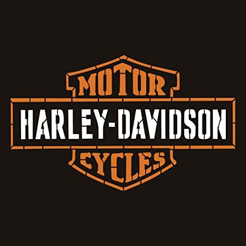 Harley Davidson šablon - dugačak bar i štit Najbolji veliki preplate za višekratnu upotrebu Harley Davidson