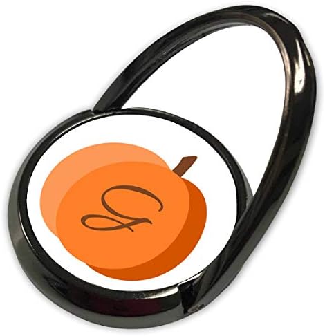 3Droza Marke City - tipografija - Monogram kurzive g unutar narančaste bundeve na bijeloj pozadini. - telefonski prsten