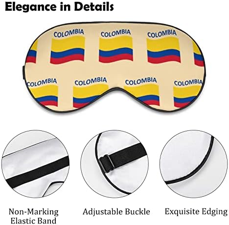 Zastava države Kolumbija Zečni maski za spavanje Veza sa podesivim remenkim blokovima lakih noćnih palilica