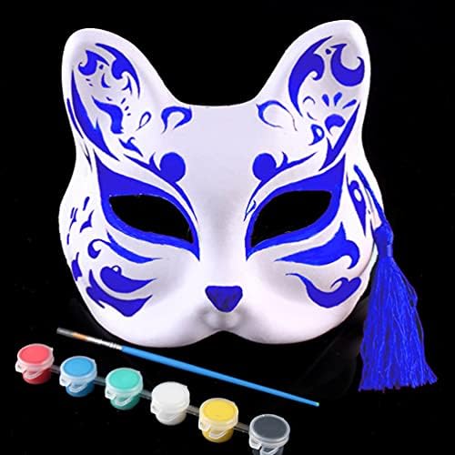 PATKAW Halloween Decor Decor maska za mačke DIY 3 kom 18x17x6cm maska za mačke prazna Bijela maska Bijela