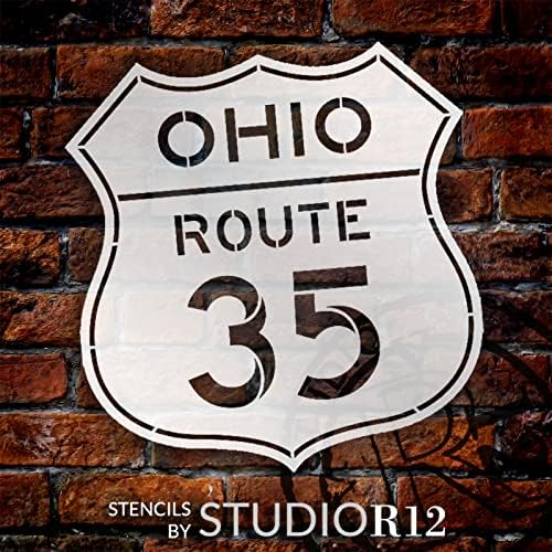 Personalizirana ruta 66 Sign Stencil od Studior12 - Odaberite veličinu - USA Made - DIY Vintage Highway