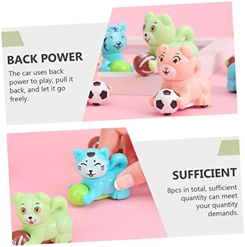 Toyvian 8pcs igračka za povratak dječji nogometni igračke Toddler Sportske igračke Tojci crtani automobili