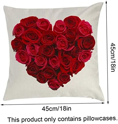 Aeiofu srčani jastuk jastuk jastuk za srčani jastuk Valentine Dan Jastuk Poklopac ružičastog uzorka Jastuk