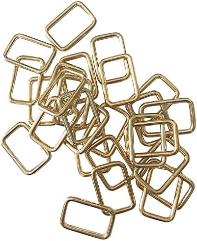 PAKOVANJE 30 metalnih pravokutnika za prsten za remen za vrećicu Rektakularni kabel za teške uvjete uklapaju se na Webbing 1 1/2 inčni široki PT1865