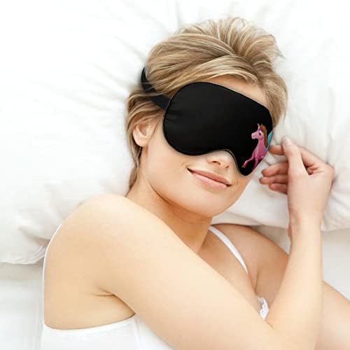 Lijepa maska ​​za spavanje jednoroga s podesivim remen mekim poklopcem za oka za pčećite za putovanje