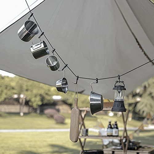 BESPORTBLE Multi vješalica 2kom vanjski kamp užad konopac za kampiranje viseći konopac šator konop za odjeću