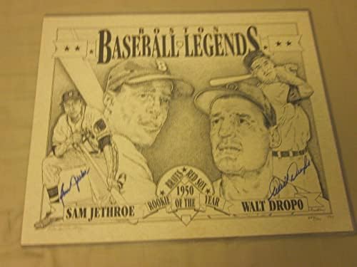 Sam Jethroe & Walt Dropto 1950 Roy's Autogramirani litografski b & e hologram - autogramirana MLB Art