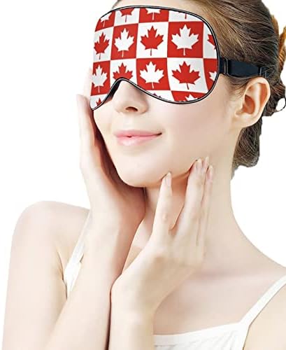 FunnyStar javorov list Kanada CA zastava mekim snimkom maska ​​za oči za spavanje za spavanje savršenim