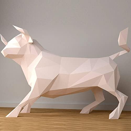 Trčanje kravlje ručne izrade ureza ukras ukras kreativnog papira Model DIY papir Skulptura 3D papirnate