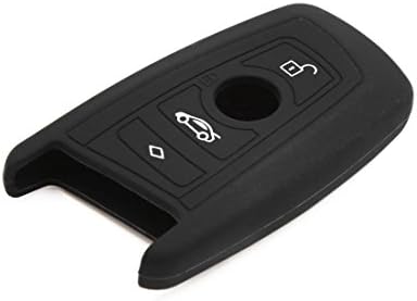 Uxcell 3 dugme gumeni automobil daljinski ključ poklopac Slučaj zaštitni Crni za BMW X3 X5 X6