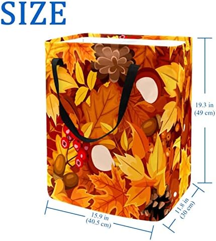 Jesenji javorov list uzorak Print sklopiva korpa za veš, 60L vodootporne korpe za veš kanta za veš igračke