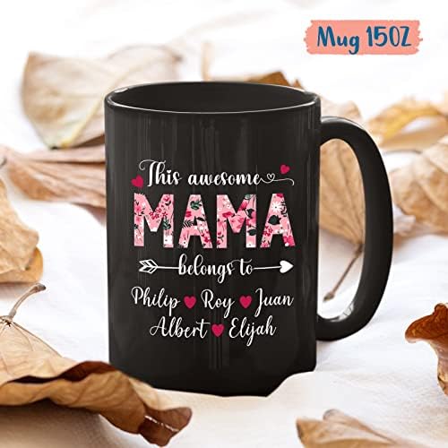 Ova sjajna Mama pripada šoljici za kafu, personalizovanim šoljicama za mamu sa imenima za decu, mama keramičkoj