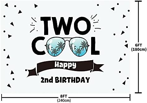MEHOFOND dve Cool naočare za sunce tema pozadina Happy 2nd Birthday Party dekoracija fotografija pozadina baner za tortu stol foto Studio rekviziti vinil 8x6ft