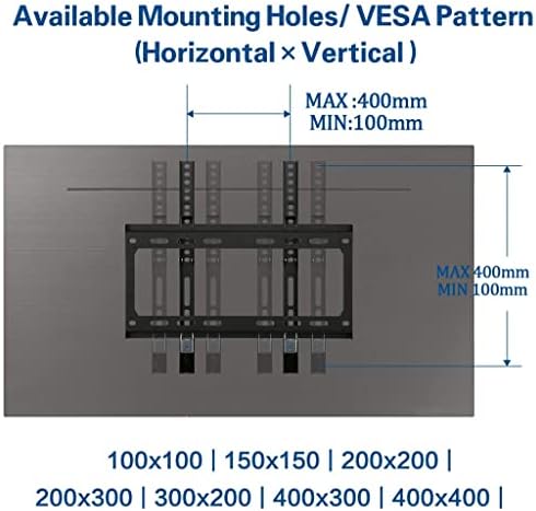 Walnuta s ceradom 15 ° držač TV za 26-55 inča univerzalni zidni nosač maksimalnog opterećenja 50 kg VESA