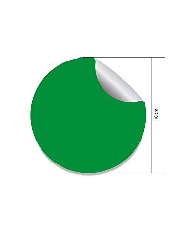 Zeleni ljepljivi krug OPREZ Znak za automatska vrata. Prečnik prilagođenog