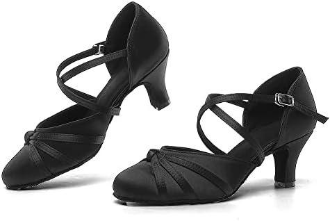 VCIXXVCE Ženske bliske cipele za plence sa satenom Latin Waltz Salsa Plesne cipele, Model YC-117